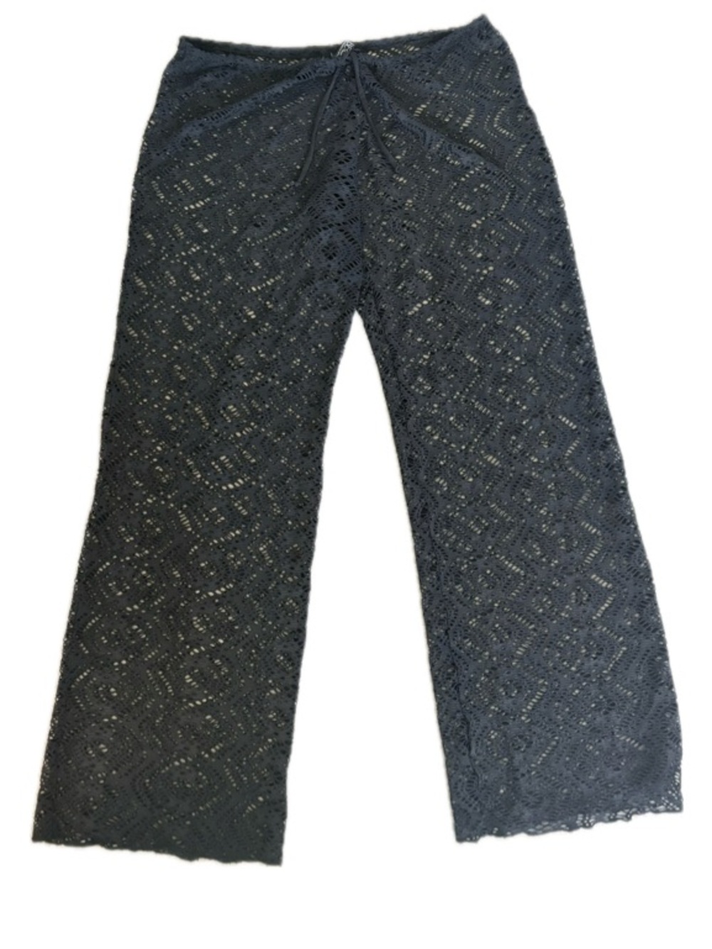 Becca by Rebecca Virtue | Black lace drawstring beach cover up pants | VGC